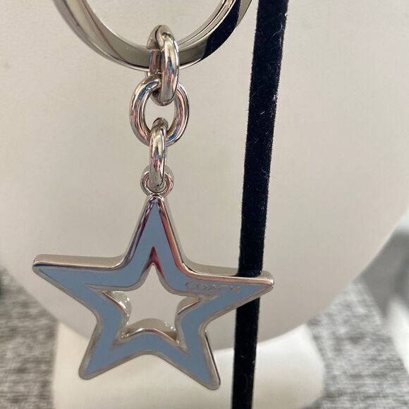 Coach Star light blue key chain holder NWOT - Picture 2 of 4